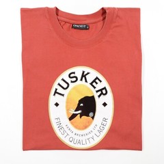 Tusker Lager Beer Kenya Breweries T-Shirt Adult XL Red Graphic Logo vintage