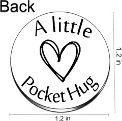 Stocking Stuffers For Women Men Pocket Hug Token Inspirational Leather Keycha…