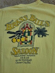 Vintage Brass Balls Saloon Shirt Men’s Large Yellow Royal Ocean Ci
