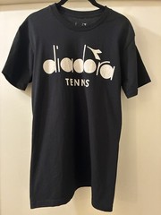 Brand New Never Worn Diadora Tennis Men’s Black Logo Crew Neck T-Shirt Size S