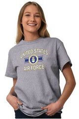 USAF United States Air Force Official Emblem Womens or Mens Crewneck T Shirt Tee