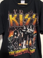 Vintage 90s Y2K Kiss Farewell Tour Band T Shirt Size Large USA Single Stitch