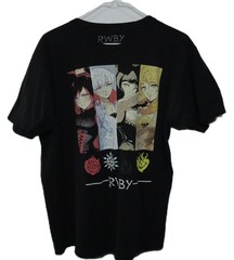 RWBY Anime Graphic T-Shirt Men’s Size L Black 100% Cotton Rooster Teeth T0503