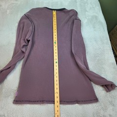 VTG J.Crew Waffle Knit Thermal Shirt Mens XL Long Sleeve Purple Made in USA