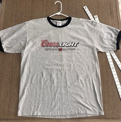 Vintage Sports Center X Coors Light Beer March Madness Ringer Tee Shirt XL USA