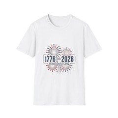 4th Of July T-Shirt , “1776–2026 Fireworks “, Sz. Sm – 5XL.
