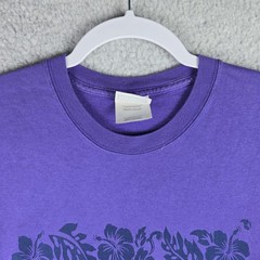 Vtg Hawaii Floral T Shirt Mens Small Purple Beach Hawaiian Resort Island