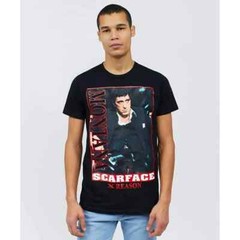 Reason X Scarface Men Tony Montana Al Pacino 80’s T-Shirt Black Size Large new