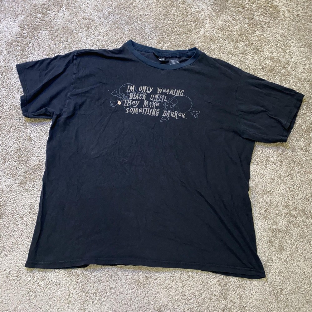 No Boundaries Shirt Mens XL Black Im Only Wearing Black Skull Graphic Tee