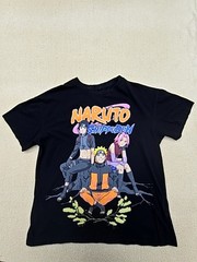 Naruto Shippuden Oversize Black T-Shirt Sasuke Sakura Short Sleeve Unisex