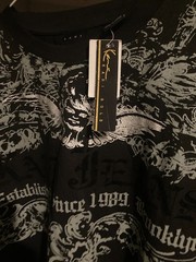 New NWT Black Vintage Y2k Karl Kani Gold Gothic Grunge T Shirt Mens XL Hip Hop