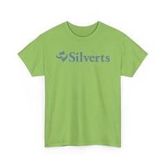 Silverts T-Shirt Blue Senior Care Adaptive Clothing Brand Logo Tee