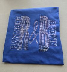 Gildan Rhinestone Logo Graphic Crew Neck Short Sleeve Cotton Blend T-Shirt XL