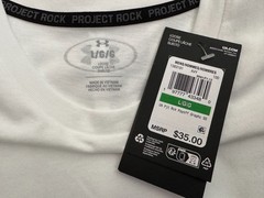 Under Armour Project Rock Brahma Bull White T-Shirt Men’s Sz M / L / XL / 2XL