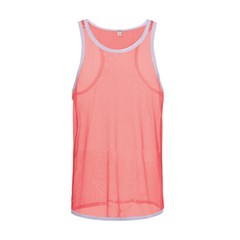 ZONBAILON Mens Tank Top Sexy Mesh Vest Breathable See Through Sleepwear