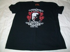 Pennywise Clown College Short Sleeve Solid Black Graphic T-Shirt – Men XL