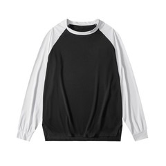 Color Block Pullover Athletic Top Polyester Fabric Contrast Panel Design