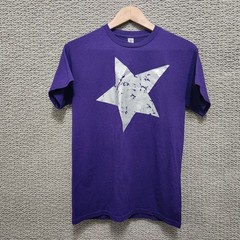 GILDAN Women’s Purple DryBlend Short Sleeve Silver Star Graphic T-Shirt Size S