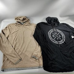 Lot of 8 Crew Neck Hoodie Pull Over Long Sleeve T-shirts Mens Size XS/S/M/L/XL