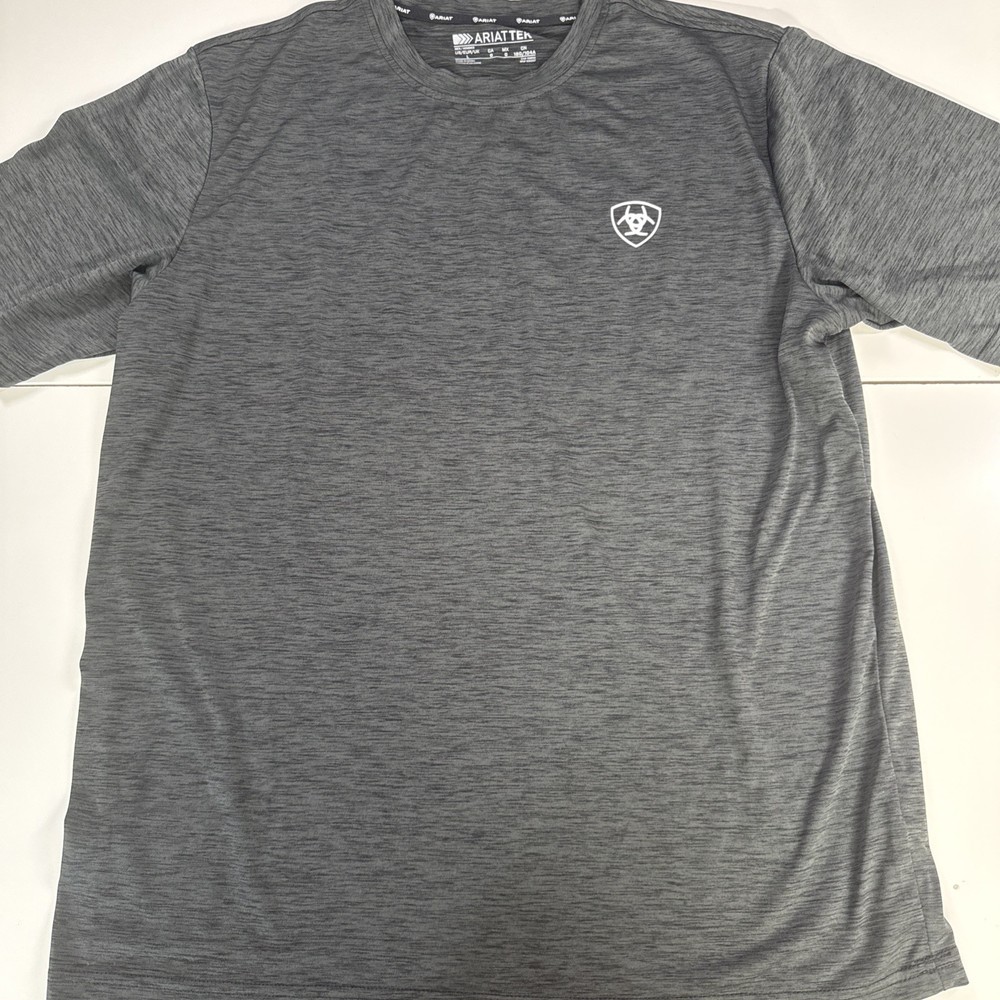 ARIAT TEK Men’s Large Short Sleeve Shirt Black USA, Free Shipping!
