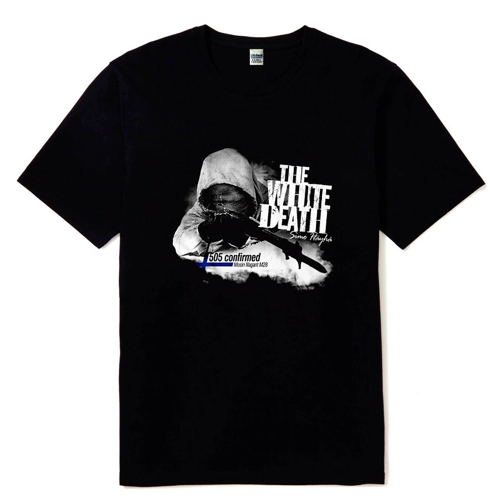 New Simo Hayha Finland Sniper Mens Black T Shirt Sizes S M L XL 2XL 3XL 4XL 5XL