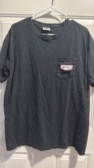 Men’s Black Crew Neck Short Sleeve Graphic Pocket T-Shirt “Raise Hell”
