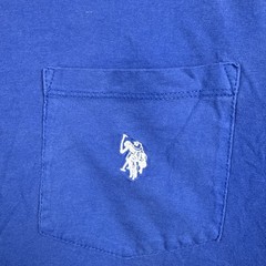 U.S. Polo Assn. T-Shirt Mens 3XL Blue 100% Cotton Short Sleeve Pocket Tee USPA
