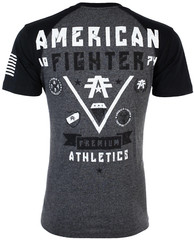 American Fighter Mens T-Shirt MICHIGAN Athletic BLACK GREY Biker MMA