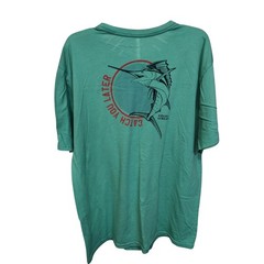 Bundle of 4 xl unisex cotton/polyester tshirts. Teal, gray, yellow, and green