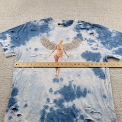 Imperious Shirt Mens XL Blue Tie Dye Angel Graphic Rhinestone Tee Cotton