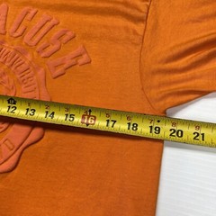 Vtg 80s Hanes Syracuse University Puff Print Mens Shirt L Orange College USA