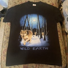 Vintage Wild Earth Wolves Shirt Medium Single Stitch