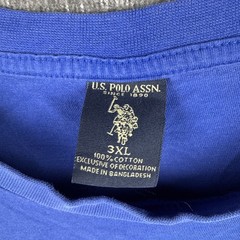 U.S. Polo Assn. T-Shirt Mens 3XL Blue 100% Cotton Short Sleeve Pocket Tee USPA