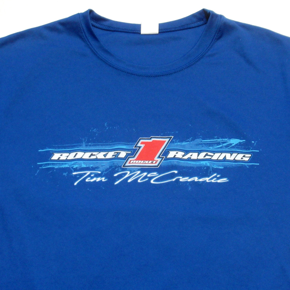 Tim McCreadie T-Shirt Rocket Racing Late Model Dirt Track Race Polyester Medium