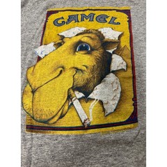 Vintage 1980s Camel Joe Cigarettes Graphic Tee Sneakers Tag USA Larg