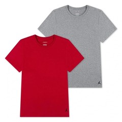 New in Box NIKE men’s $42 JORDAN FLIGHT 2 pack Cotton Stretch Crew Neck Shirts L