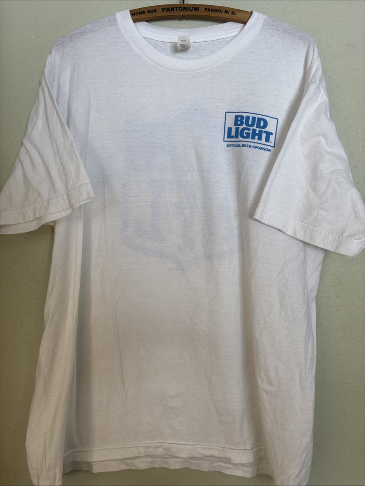 Anheuser-Busch Bud Light NFL Busch Beer T-Shirt XLarge Tultex White