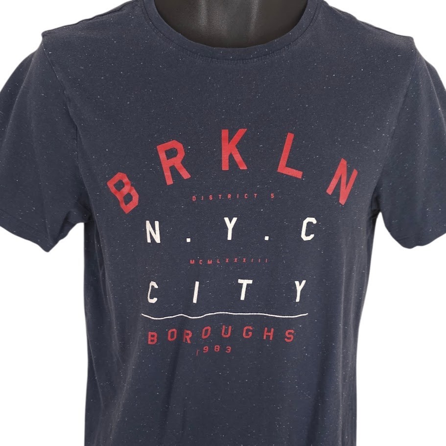 Brooklyn T Shirt Mens Size XS Blue New York City Boroughs Travel Destination Tee