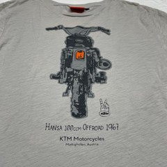 KTM Powerwear Men’s XL Graphic TEE Grey Hansa 100ccm Offroad 1967