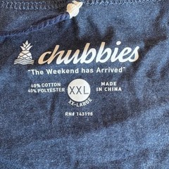 Chubbies The Relaxer Tank Top Mens XXL Navy Blue Graphic The Weekend Has Arrived