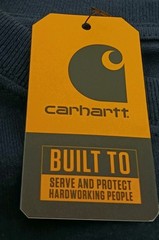 NEW Mens Carhartt Dark Blue Loose Fit Logo Pocket Shirt 5XL [IRREGULAR]