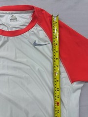 Nike Men’s S Dri-FIT Raglan Short Sleeve T-Shirt in White/Red