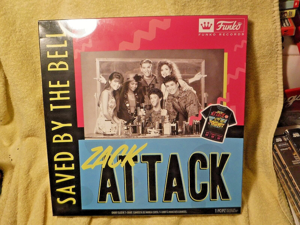 NEW SAVED BY THE BELL 1990s SITCOM FUNKO ZACK ATTACK LIVE WORLD TOUR MED T-SHIRT