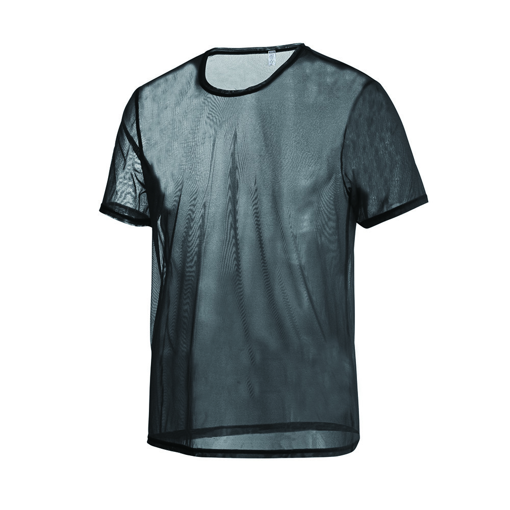 ZONBAILON Men‘s Sexy Breathable Mesh Fitted Shirt Top Short Sleeve T-Shirts
