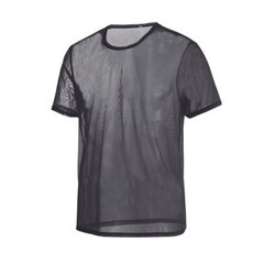 ZONBAILON Mens Sexy Soft Mesh Fitted Shirt Top Short Sleeve T-Shirts