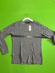 RRL Ralph Lauren Long Sleeve Waffle-Knit Crew T-Shirt Gray Heather Men’s M Nwt