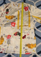 VTG 90s Babar The Elephant TV Show All Over Print Silky Polyester T-Shirt S