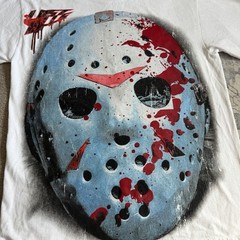 Lost Hills Jason Friday The 13th T Shirt Sz S White Huge Graphic Double Sided