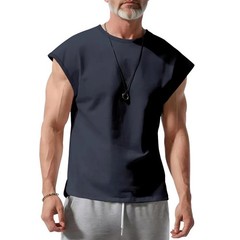 Cross-border Men’s Clothing Summer New Sleeveless T-shirt Youth Casual Loose