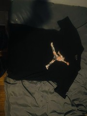 Jordan Black Jumpman Logo Graphic Crew Neck Short Sleeve T-Shirt Men’s XL